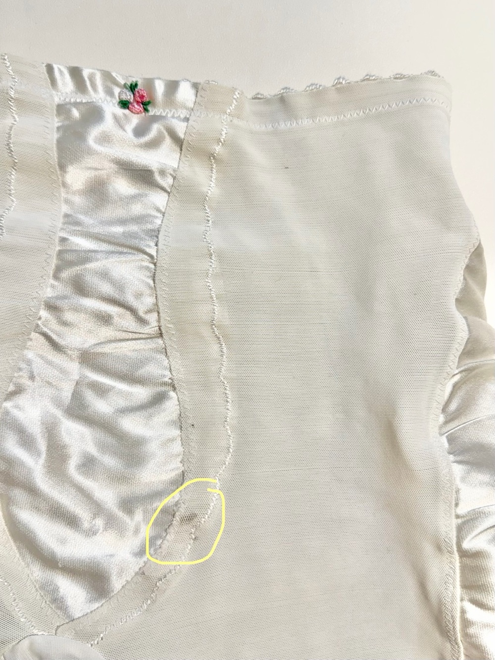 VINTAGE 60s bloomer girdle shapewear shorts undergarment slimming lingerie white - Picture 14 of 14